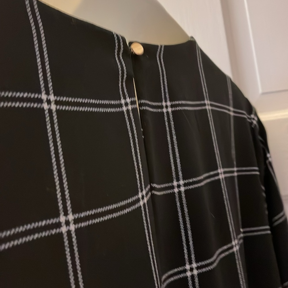 SOLD SOLD SOLD!!!!!A New Day XXL Pullover Dress, Black and White Windowpane - Picture 4 of 9